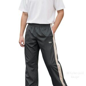 Under Armour Mens Graphite Essential Woven Pant Warm Up Athletic Loose Size S